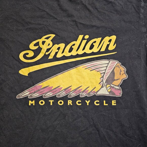 Indian Motorcycles Black Cotton Logo Tshirt - Picture 12 of 16
